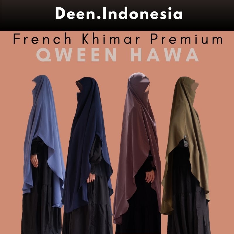 DIAR HAWA SERIES FK- FRENCH KHIMAR INSTAN KARET PREMIUM JUMBO LONG OVAL INSTANT KHIMAR HIJAB JILBAB 