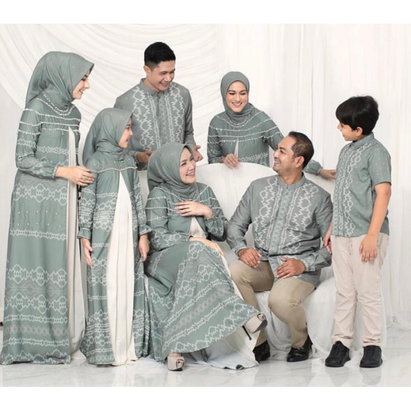 ❗️TIDAK COD❗️DRESS DAN KOKO DEWASA KHALISA FAMILY SET JAVINA OFFICIAL