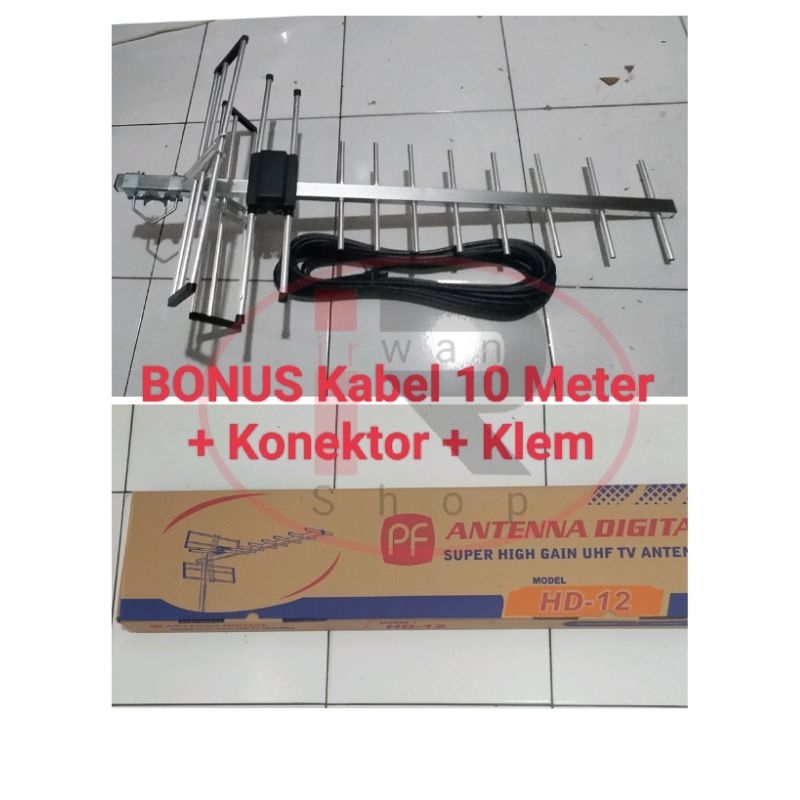 Antena TV Digital PF HD 12 Outdoor / Antena Tv PF HD 12 Digital + Kabel