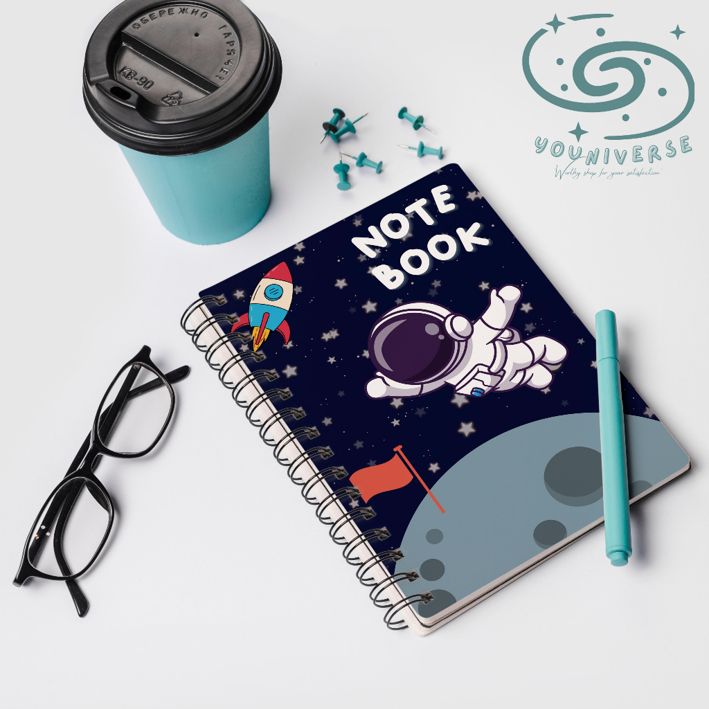 

Notebook Spiral A5 Astronaut Themes /Jurnal Book/Cute Cool Notebook/ Aesthetics Notebook/ Buku Catatan Lucu murah