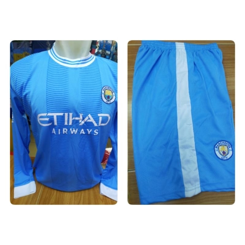 BAJU BOLA JERSEIY M CITY HOME BARU LENGAN PANJANG