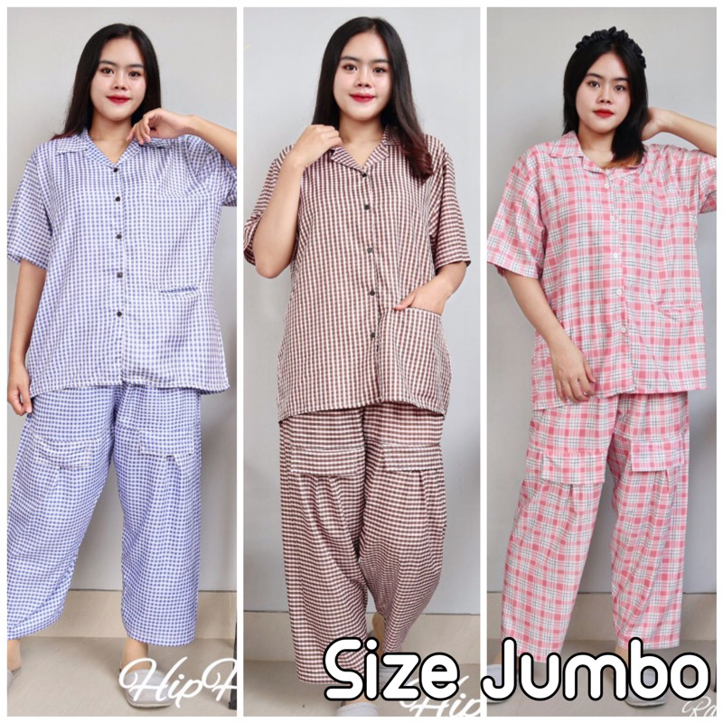 IZANY Piyama Dewasa CP XXL One Set Jumbo dewasa Rayon Motif