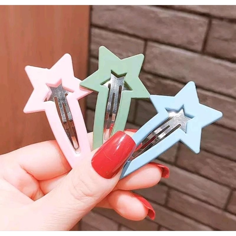 Jepit Rambut Anak Dewasa Warna Macaroon 1pak isi 6pcs