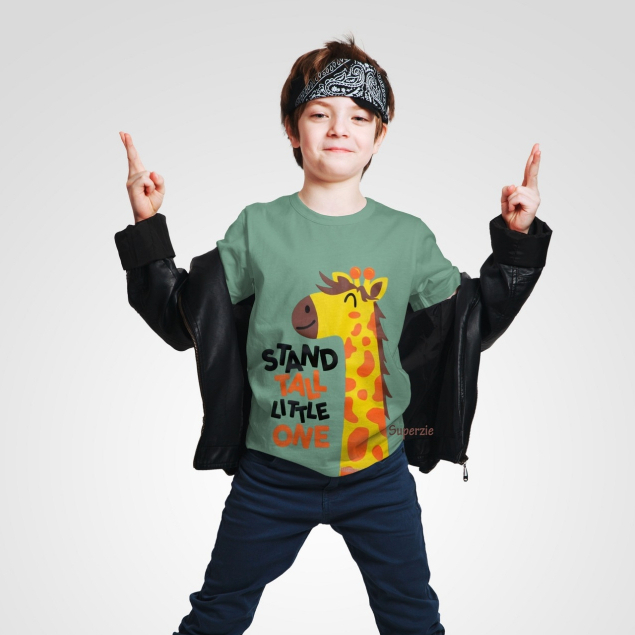 Baju Kaos Perempuan Distro Anak Laki-Laki Cowo Grosir Ecer STANDTALL SAGE threepoint tsaiby RG Kidswear