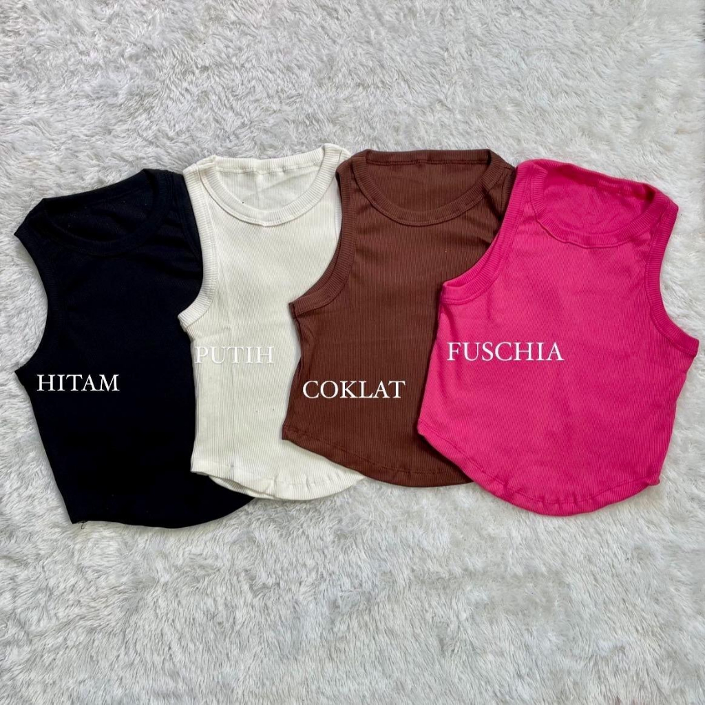 Tanktop Crop Oval| Crop Atasan Wanita