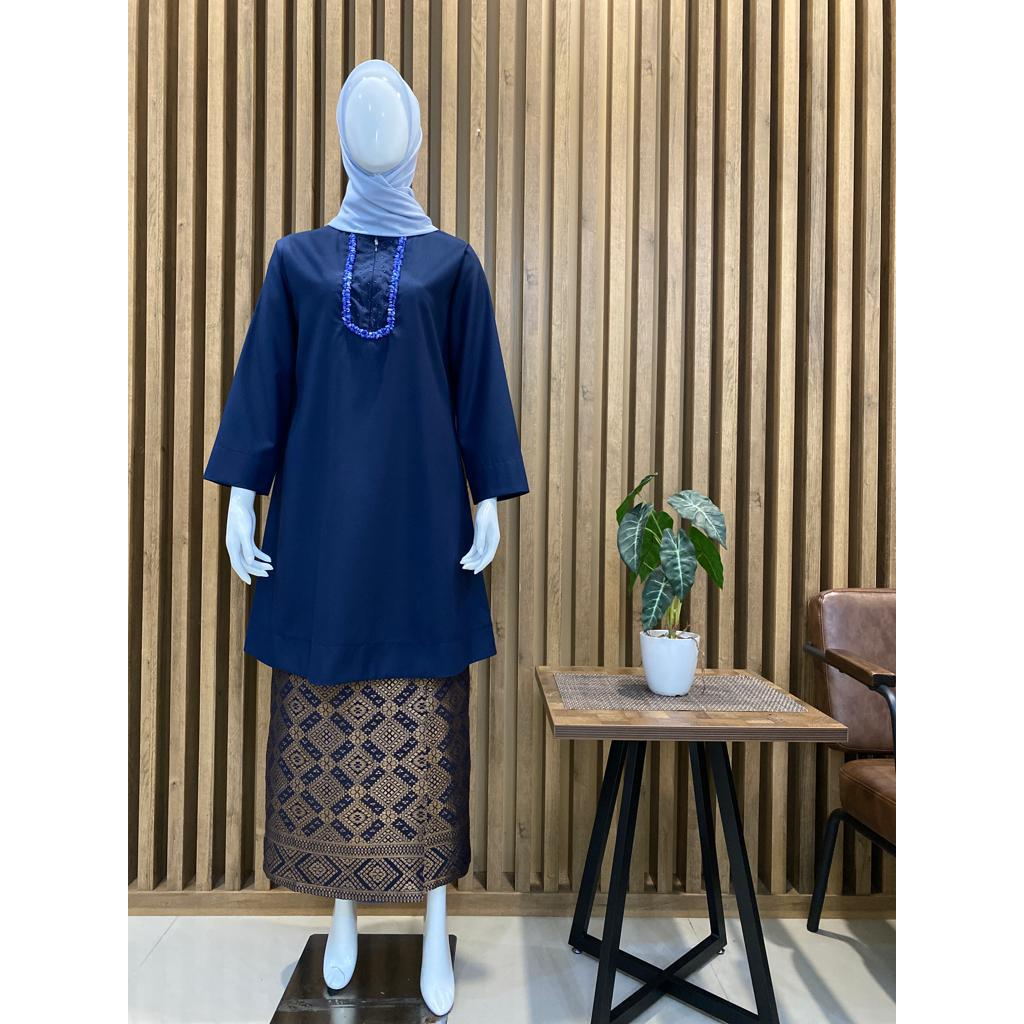 Set rok tunik wanita batu payet terbaru kekinian / Set rok wanita tunik pesta batu payet busui / Set