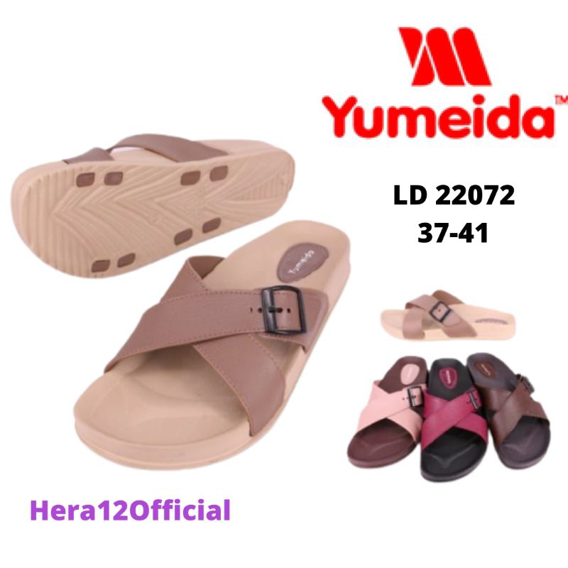 Sandal YUMEIDA Selop Silang Wanita Karet LD 22072 Uk. 37-41