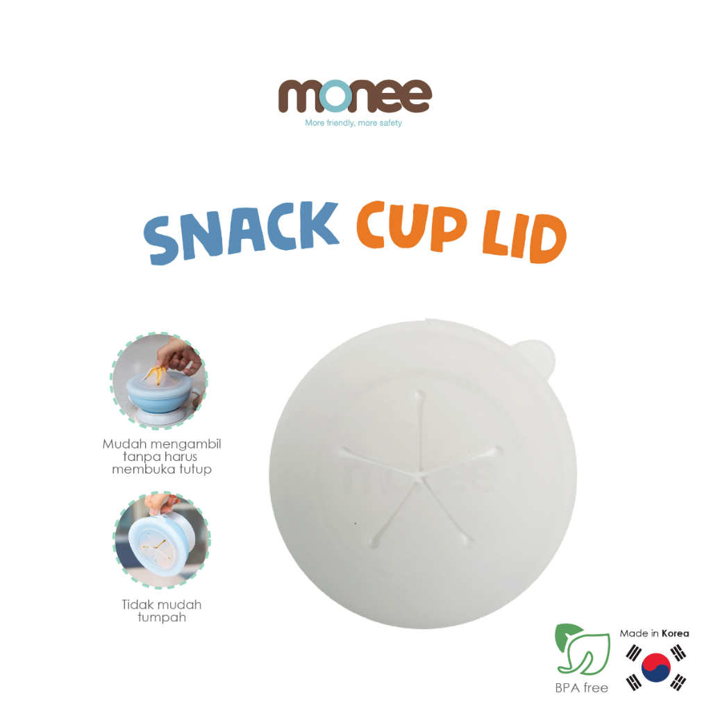 Monee Silicone Snack Cup Lid - Tempat Makan Anak