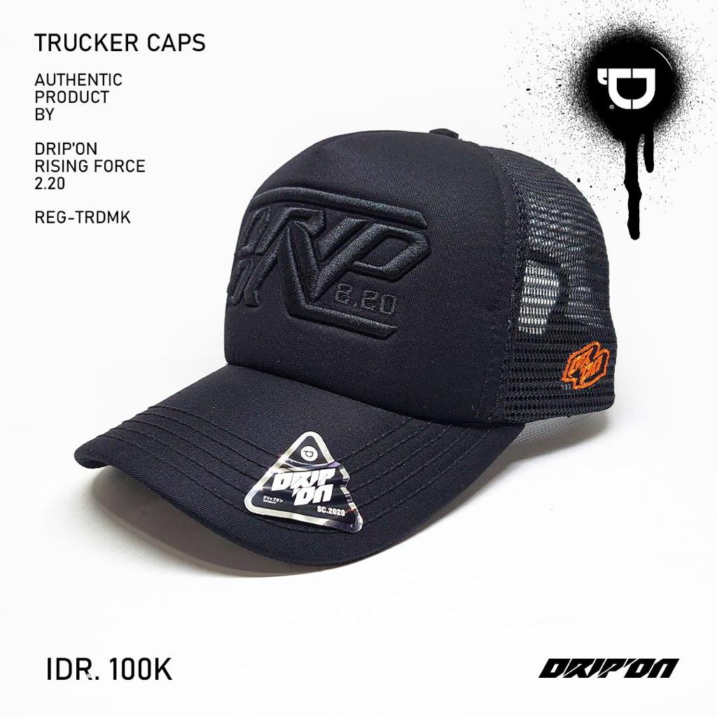 DRIP ON Topi Jaring Pria Hitam Putih DO21