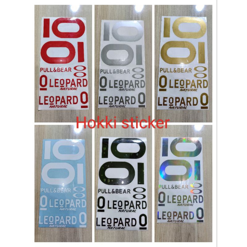 Sticker helm leopard cutting