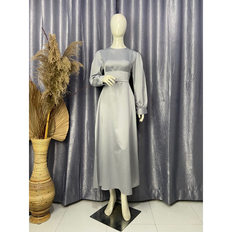 AURA DRESS BY SENURA - DRESS SATIN VELVET PREMIUM - GAMIS SATIN