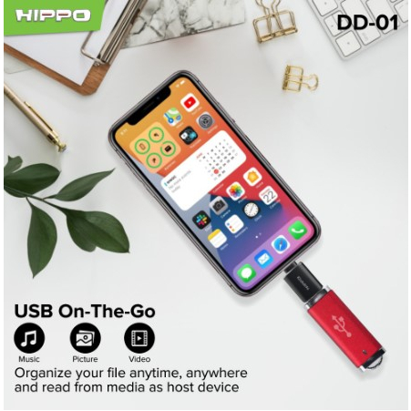 HIPPO OTG CONNECTOR DD-01 USB A TO MICRO/USB A TO TYPE-C