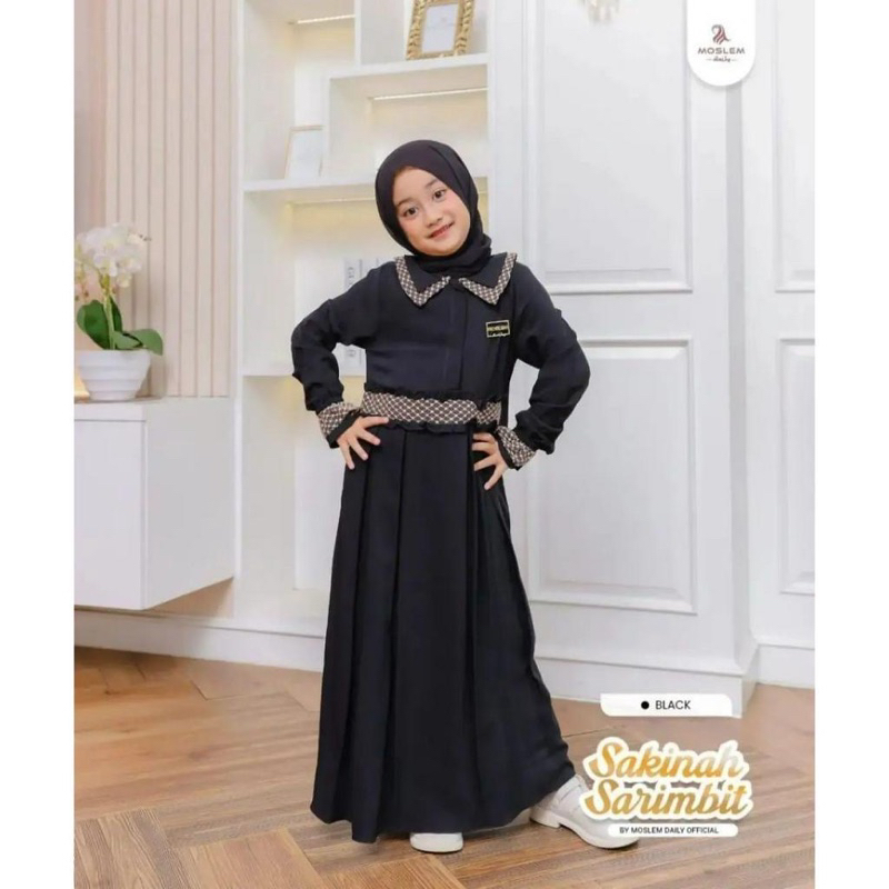 Sakinah kids syari set khimar gamis anak usia 4-9 tahun terbaru