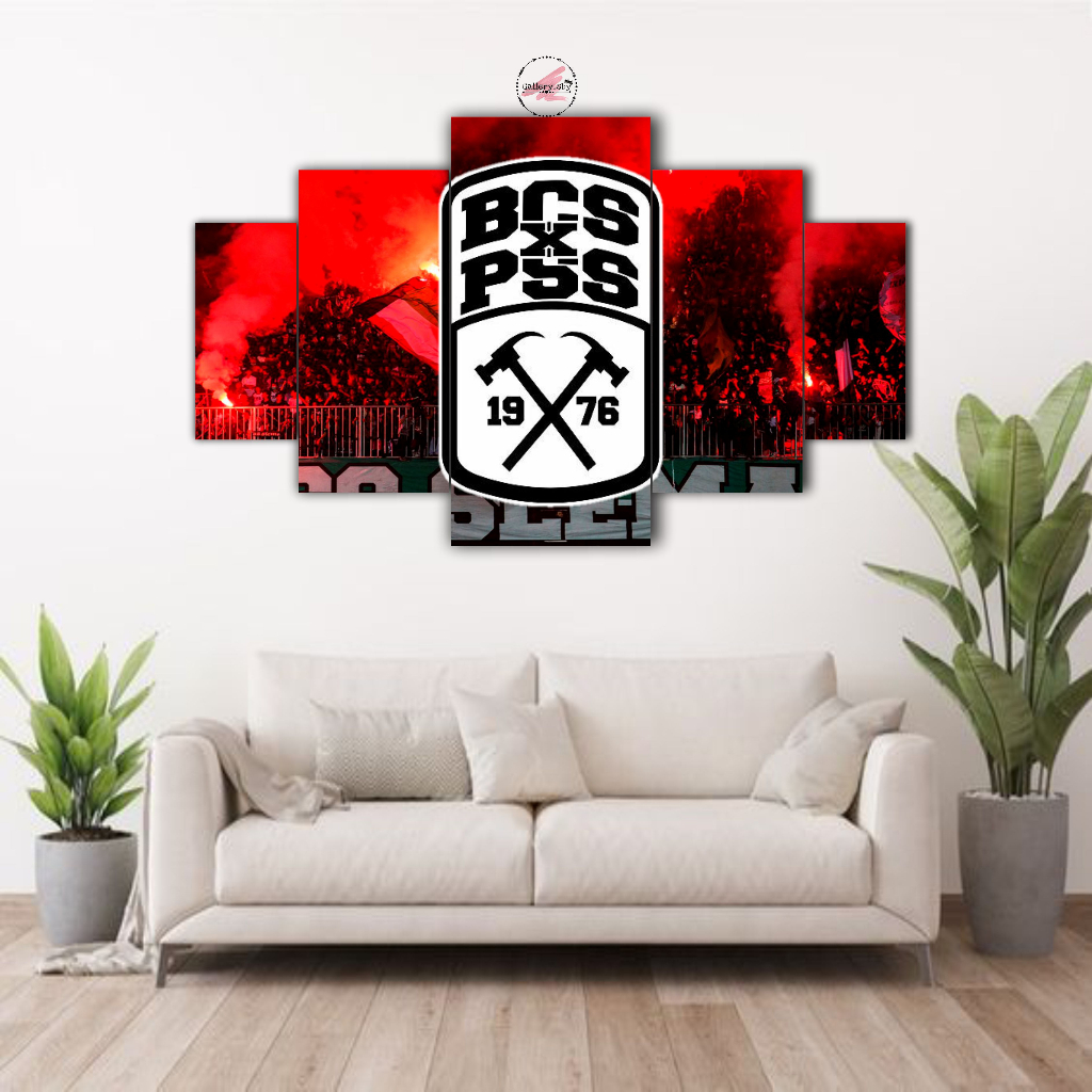 1 SET Pajangan Dinding PSS SLEMAN Hiasan Dinding Cocok Buat Kamar Aestentic Isi 5 pcs Poster Kayu