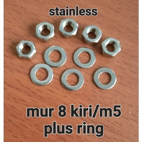 mur 8 /m5 drat kiri plus ring  5 set