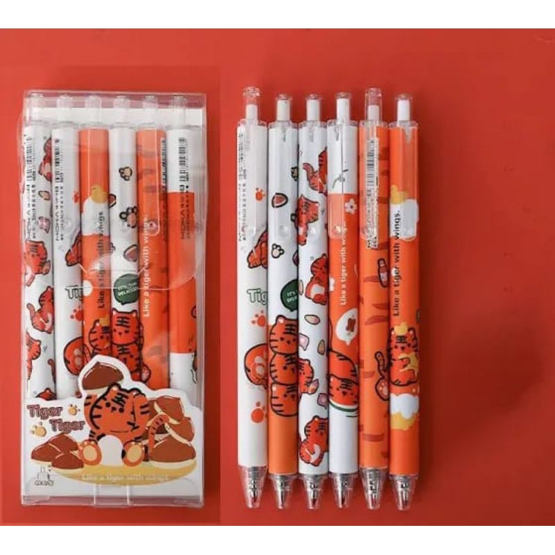 

BW-A43 Pulpen Mekanik Pen Gel 6PCS Motif Cartoon Pena Bolpoint Stationary Alat Tulis Pelajar Dan Ka...