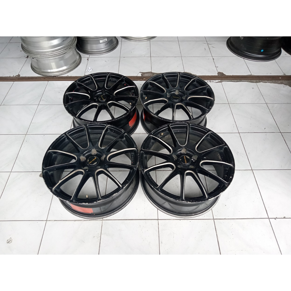 VELG MOBIL BEKAS SAVINI RACING RING 18x8 PCD 5x114 SURABAYA