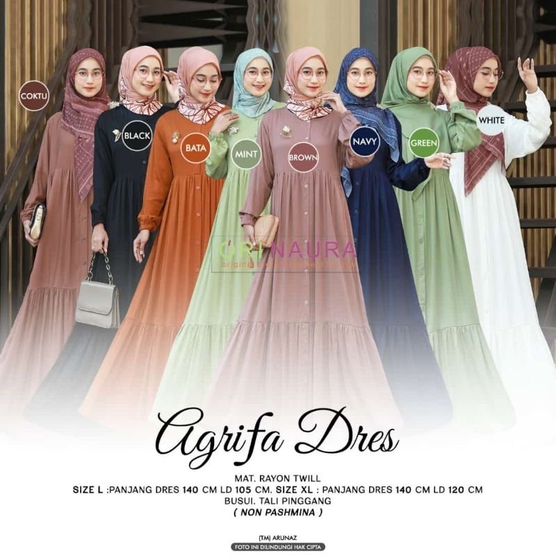 Gamis Rayon Twill Premium || Agrifa Dress // Arfiah Dress By Ori Naura