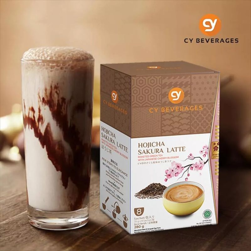 Hojicha Sakura Cy beverage