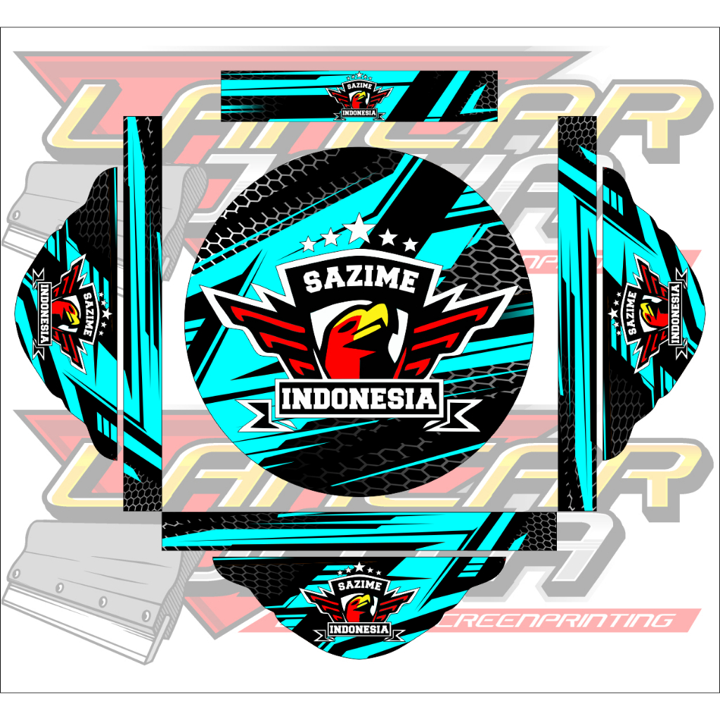 Stiker Sangkar Lovebird SAZIME | Stiker Tebok Lovebird SAZIME | Decal Sangkar Love Bird