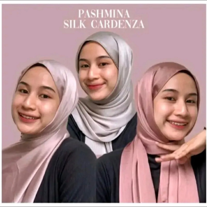 Pashmina silk cradenzia premium / Pashmina silk malay premium / Pashmina satin premium jahit tepi