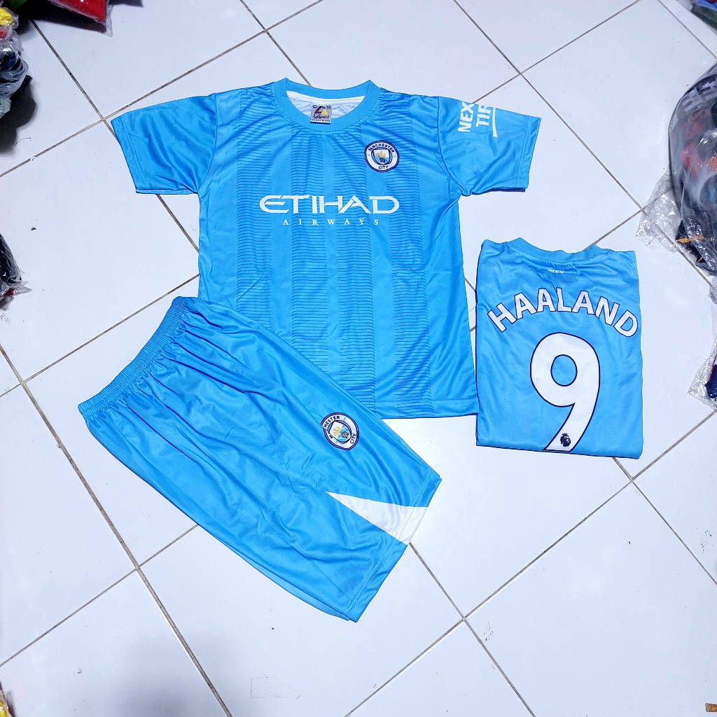 baju bola anak manc Citi printing size 5-12 thn