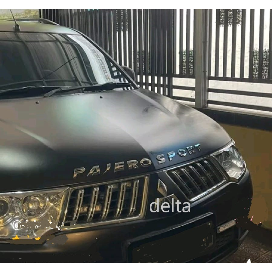 Logo/Emblem Kap Mesin Engine Hood Pajero Sport Besar Chrome