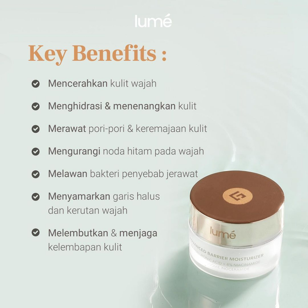 (Free Emas 24K) Paket Bundling LUME Skincare Basic Repair Barrier Set isi 3 pcs BPOM Halal