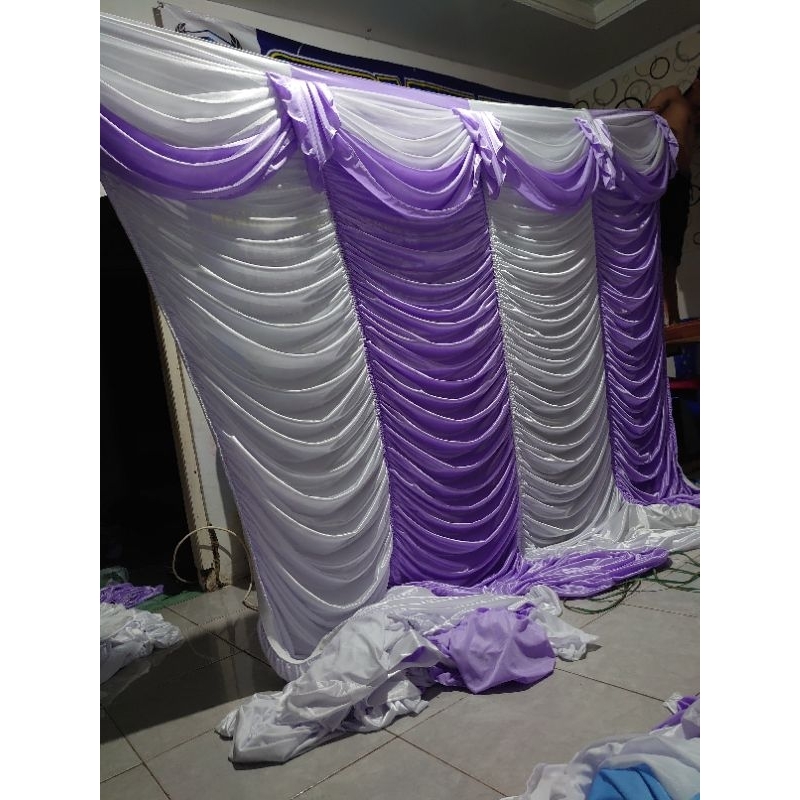 Background Rempel / Backdrop Wedding / Background Tenda Pesta