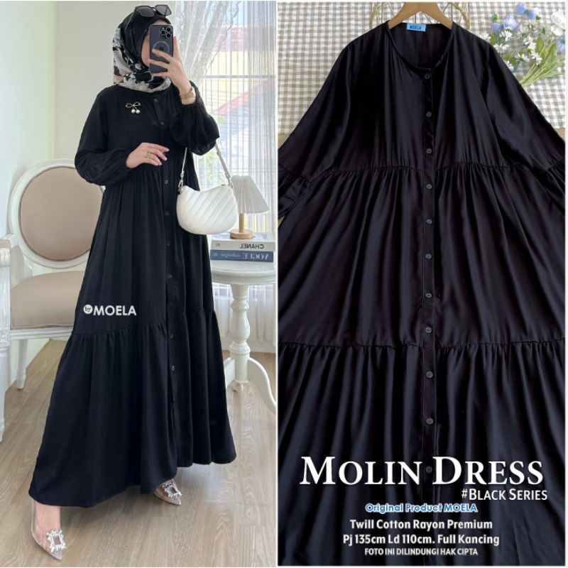 Gamis Dress Busui Polos Original Moela [Zeta Tilya Nuna Molin Lilci Siuti Luisi Kimea Biumi Zipi Twira Balkis Siama Poibi Luiry Lana Rosti]