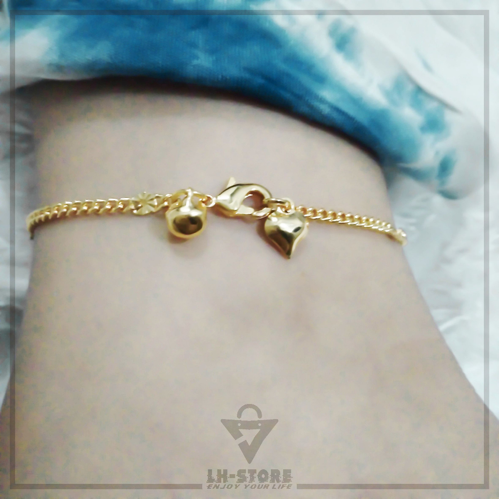 Gelang Kaki Titanium Anti Karat Terbaru Rantai Emas Kecil