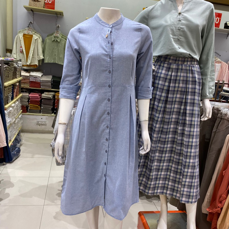 Triset original Tunik Dress wanita Warna MD.Blue super elegant