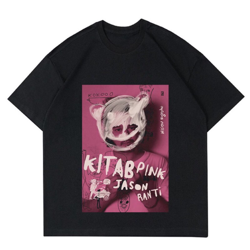 BAJU KAOS VINTAGE JASON RANTI “KITAB PINK” |T-SHIRT VINTAGE JASON RANTI| BAJU KAOS OVERSIZE PRIA