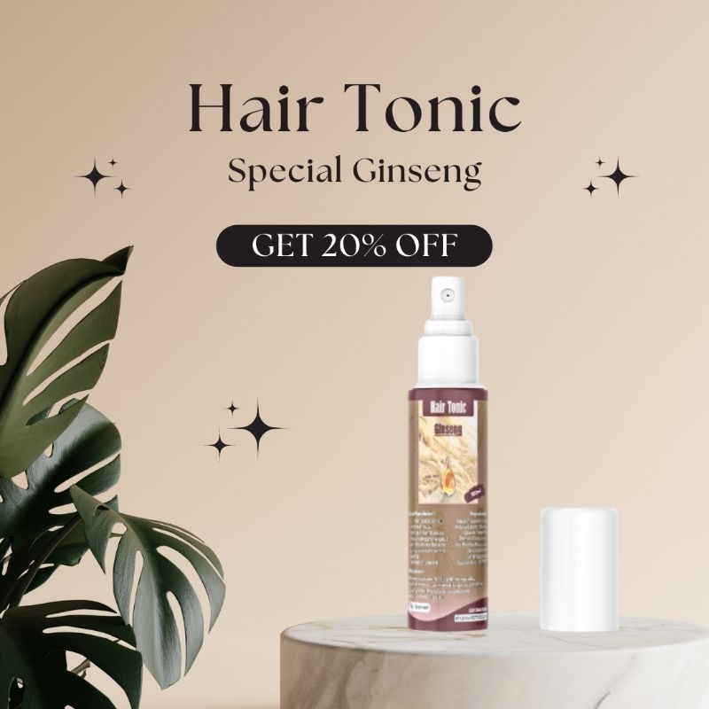 HAIR TONIC GINSENG 100 ML (BPOM) /PERAWATAN RAMBUT RONTOK / HAIR TONIC RAMBUT RONTOK / VITAMIN RAMBUT RONTOK - SERUM RAMBUT RONTOK - PERAWATAN RAMBUT RONTOK