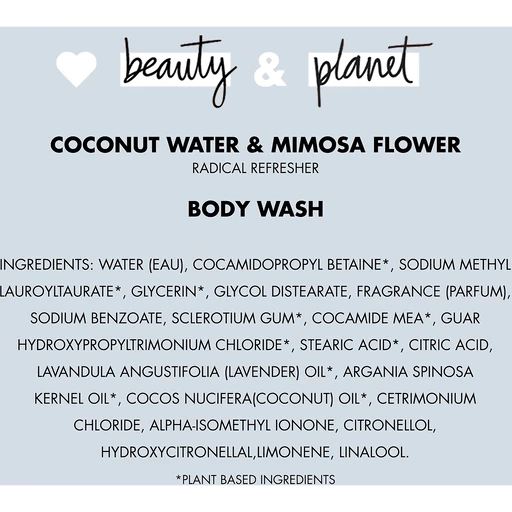 Love Beauty &amp; Planet Petal Soft Coconut Water &amp; Mimosa Flower Gentle Care Body Wash 200mL