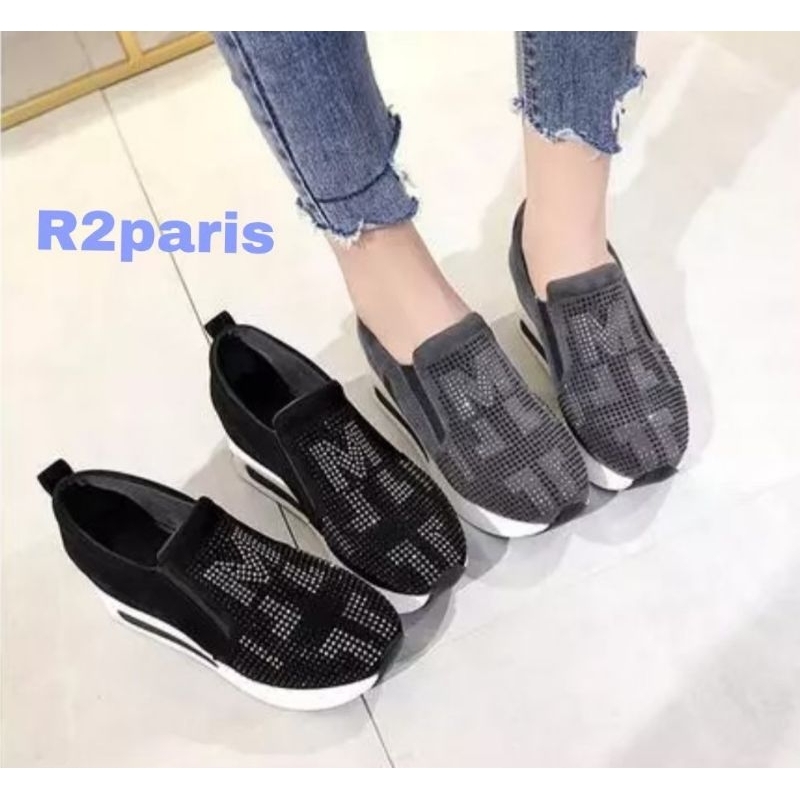 ZPT-Sepatu sneakers wanita glitter OF-75