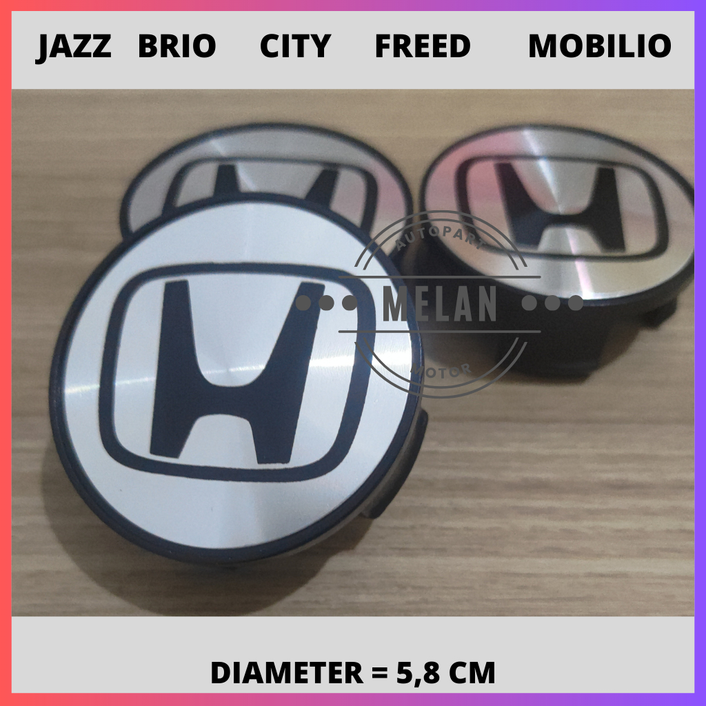 Dop Roda atau Tutup Velg Honda Jazz, City, Brio, Mobilio, Freed dengan Diameter Luar 5,8 cm Diameter dalam 5,3 cm