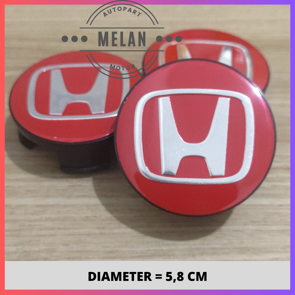 Dop Roda atau Tutup Velg Honda Jazz, City, Brio, Mobilio, Freed dengan Diameter Luar 5,8 cm Diameter dalam 5,3 cm