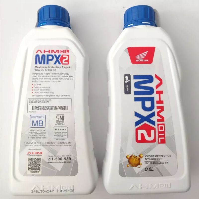 oli Oli Mpx 2 Matic Honda Mpx2 0,8 Liter Kemasan Baru New(original)