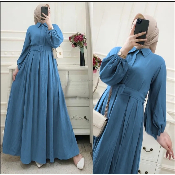 GAMIS DEWASA 2023 GAMIS CRINKLE FREMIUM DRESS KOREAAN STYLE HIJAB DRESS