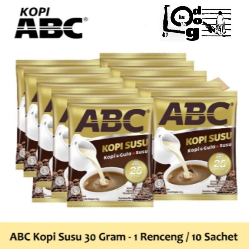 

KOPI ABC susu Instan 10 sachet/ 1 Renceng /10pcs (ABC Gula+susu+Kopi)