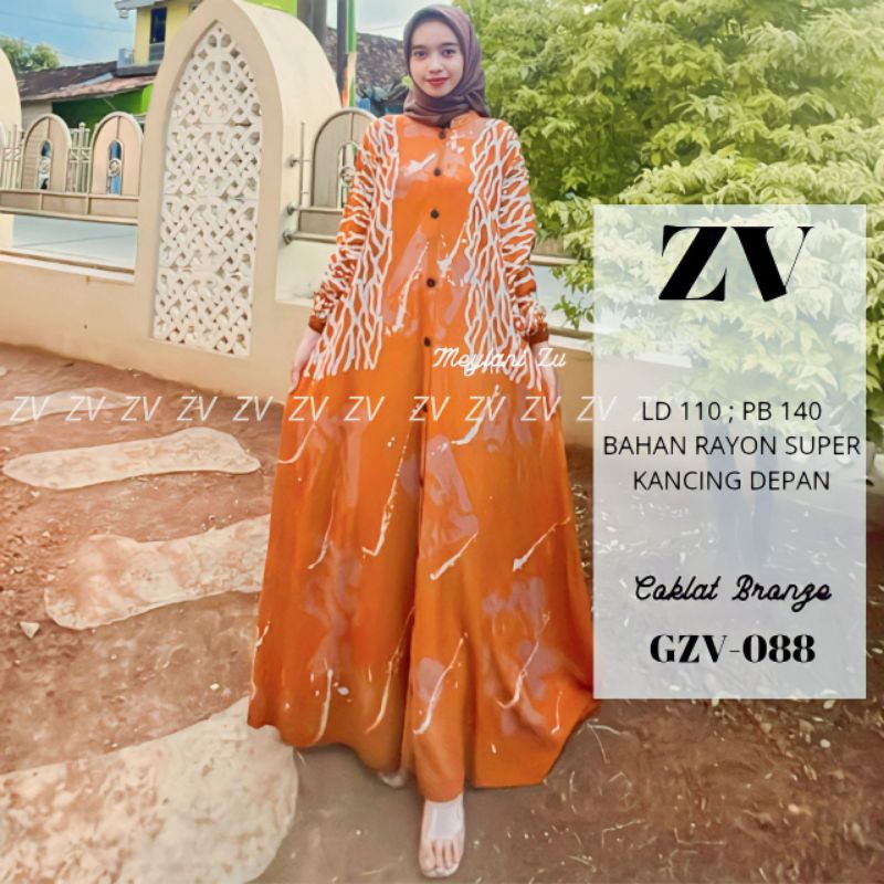 GAMIS TWILL RAYON KANCING DEPAN