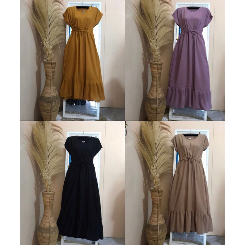 Zivi✨ Dress Talitha Crinkle/Dress/Dress kerut/Dress crinkle/Crinkle panjang/Crinkle Airflow/Crinkle 