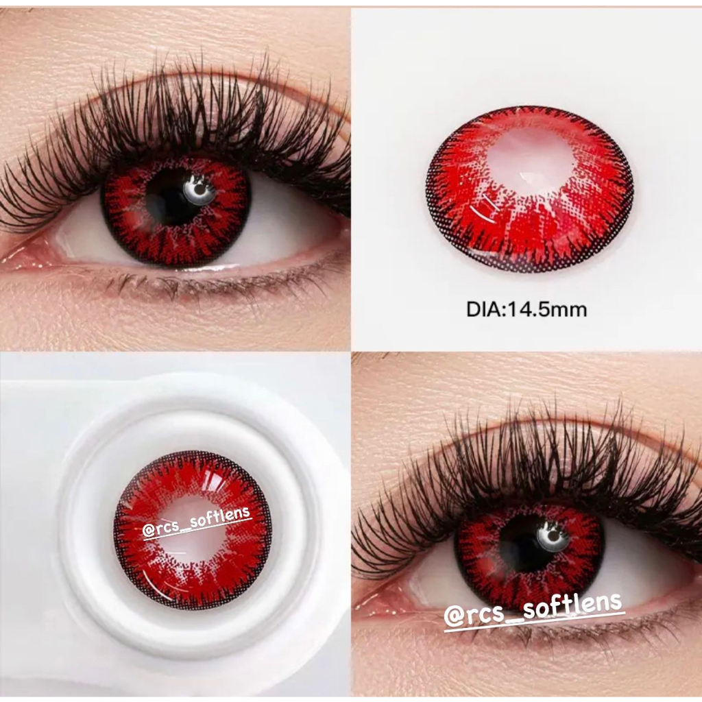 RCS✔️ NEW ARRIVAL - Softlens Cosplay merah minus -1.00 s/d -8.00