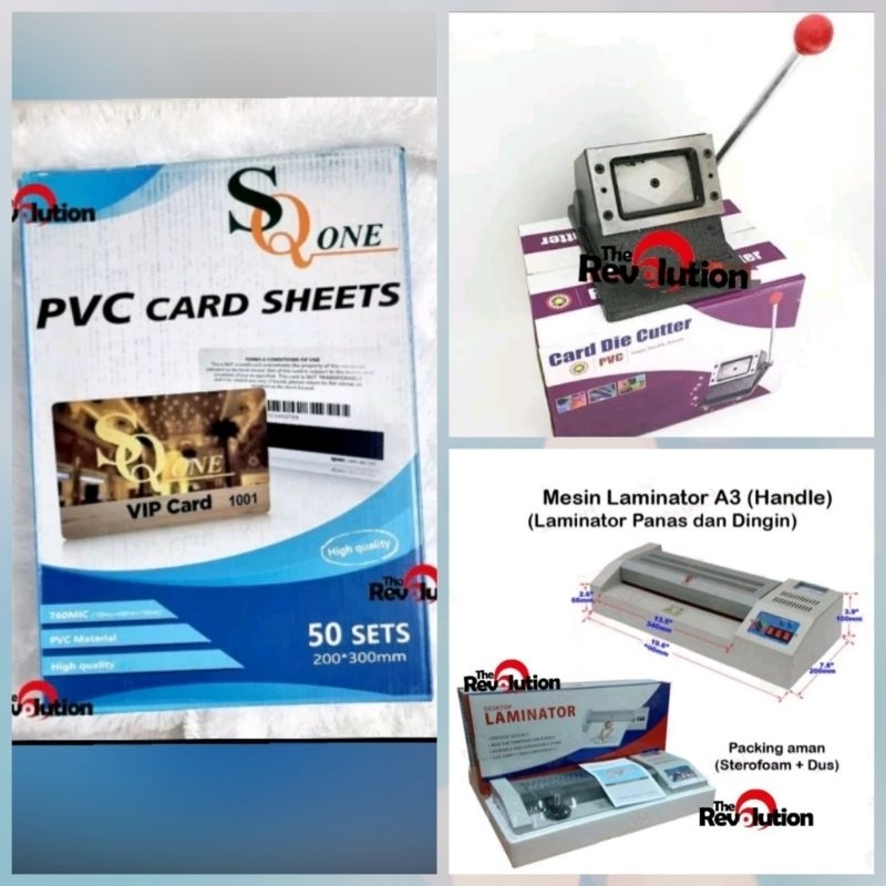 Paket Alat ID Card Tanpa Printer Plong Laminator PVC