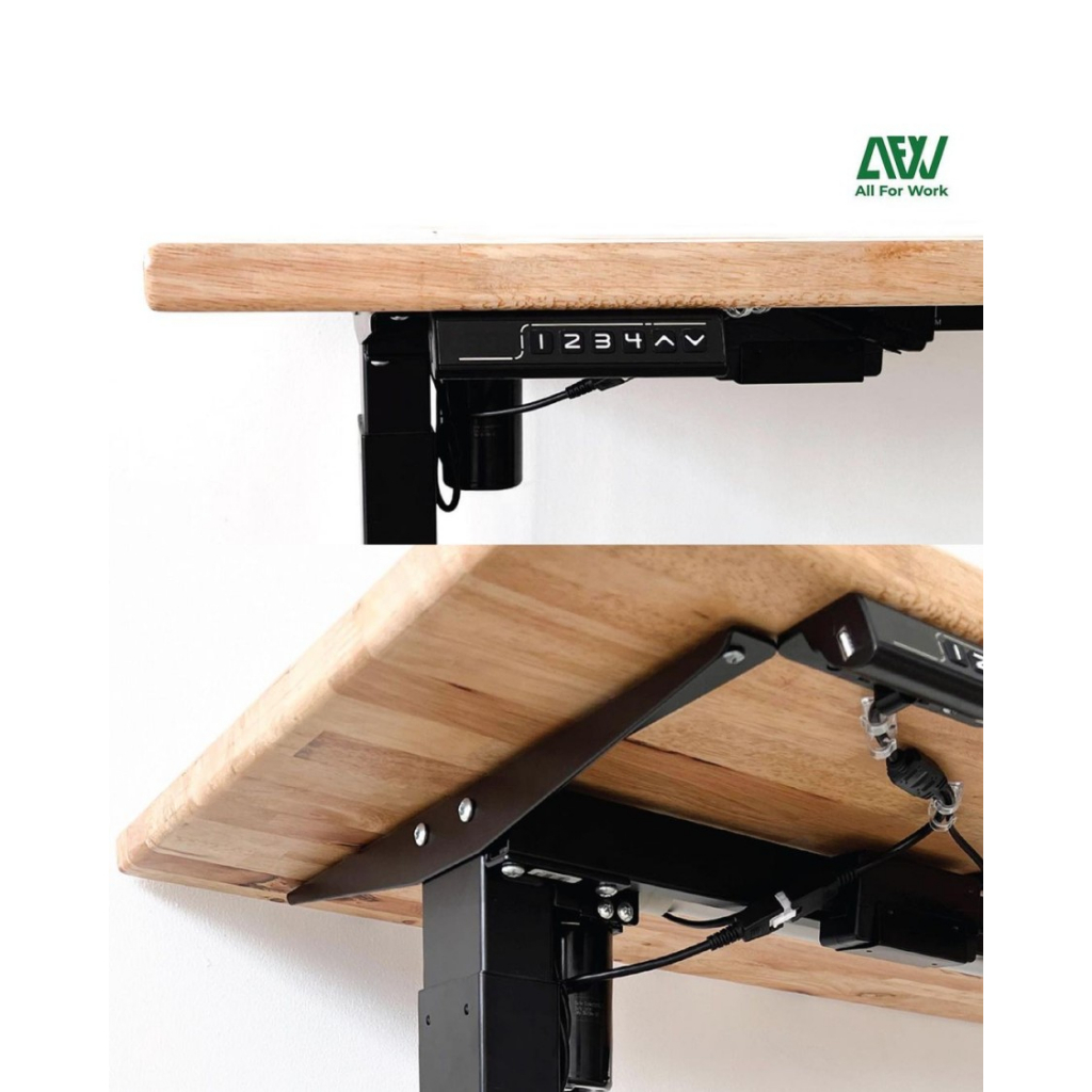 Daun Meja FJL Rubberwood For Standing Electric Desk Solid Material AFW