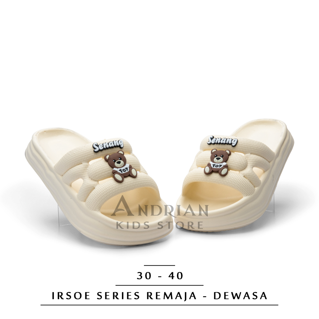 Andrian - Sandal Wanita Remaja - Dewasa Irsoe Bear New Model Selop Silang Korean 30 - 40