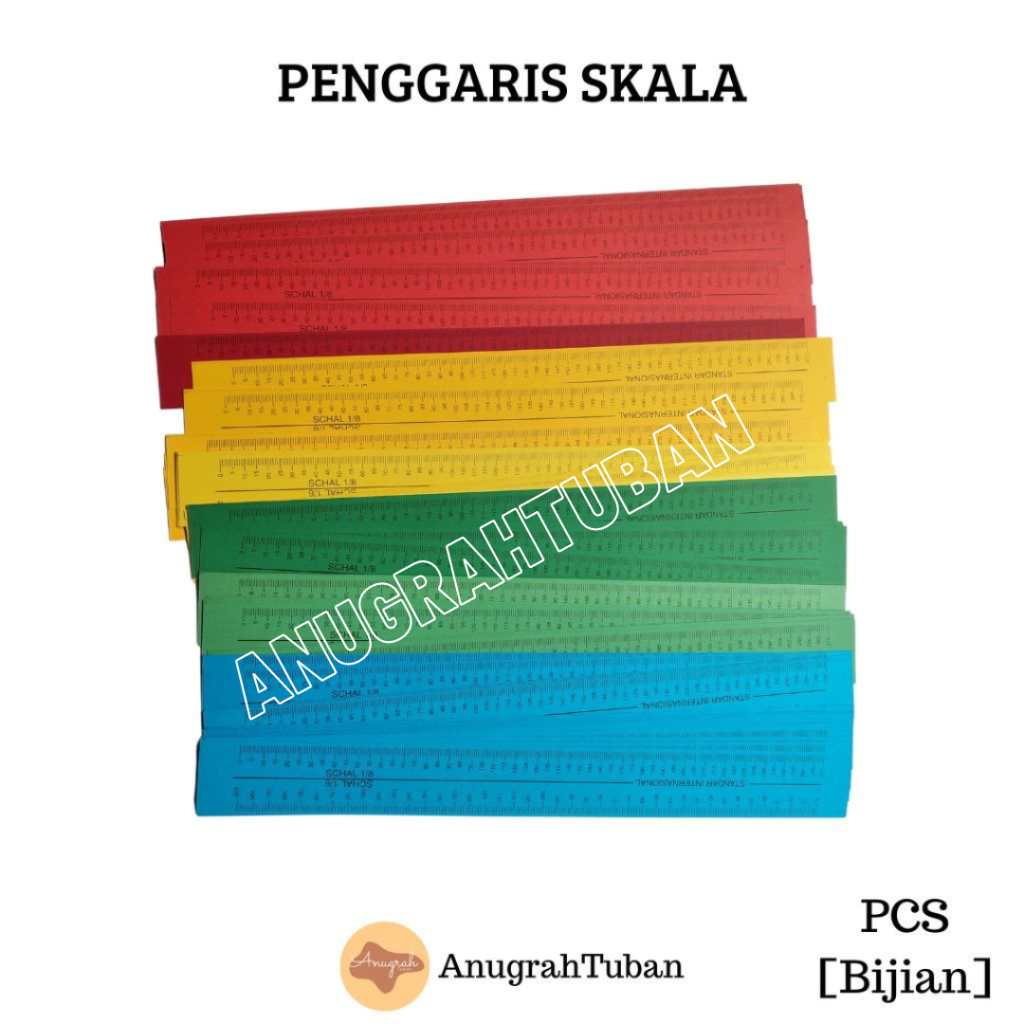 Penggaris/Mistar Kertas Skala/Scala Pola Baju/Pakaian Alat Jahit Menjahit Lengkap