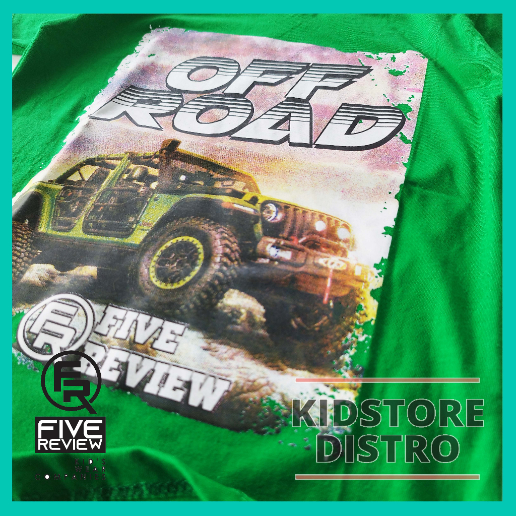 Kaos Anak Motif Mobil Offroad / Kaos Distro Anak / Grosir Baju Anak Laki-Laki &amp; Perempuan / Kaos Oblong Anak Clothing / Baju Anak Harian Branded