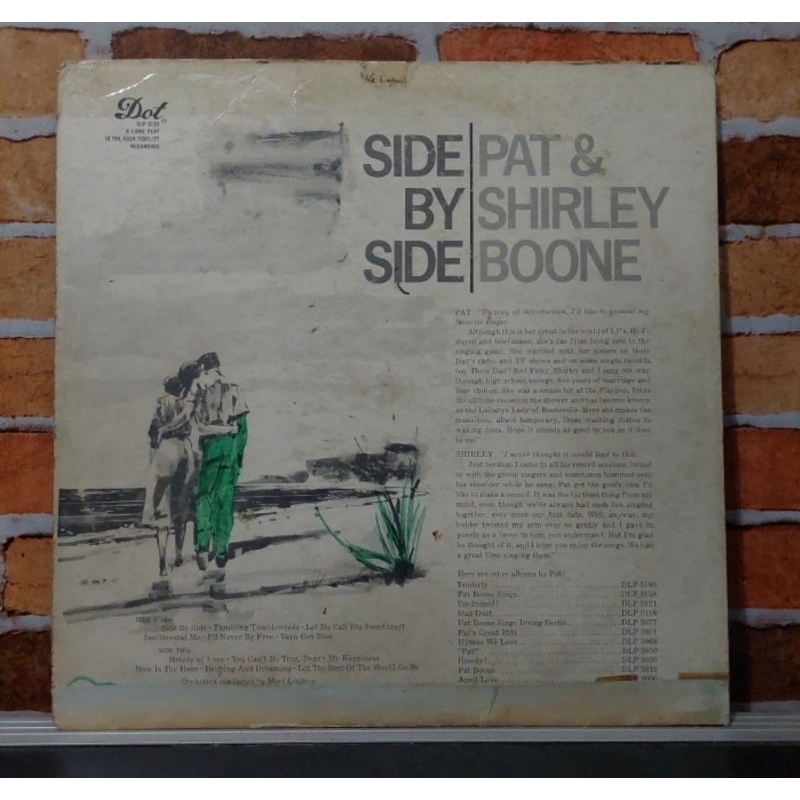 Vinyl Piringan Hitam 12 inch Pat And Shirley Boone - Side By Side